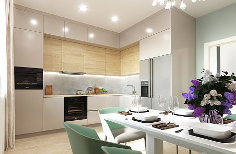 Дизайн проект 2-х комнатной квартиры 86 м2 в ФМР Краснодара